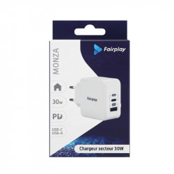 FAIRPLAY MONZA Chargeur 2 USB A+C 30W