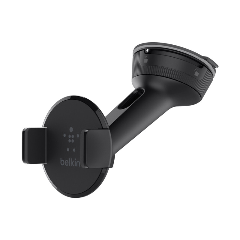 Support Voiture Porte-gobelet avec Base Ajustable, Rotatif à 360° et  Inclinable à 90°, Belkin - Noir - Français