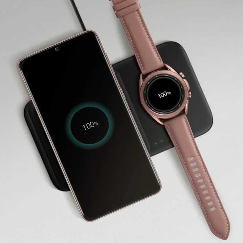 Chargeur sans fil Samsung Duo 9W Wireless pour Galaxy Phone, Watch, Buds,  iPhone et AirPods - Noir - Acheter sur PhoneLook